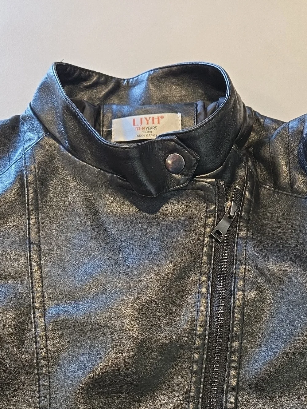 Black Faux Leather Moto Jacket